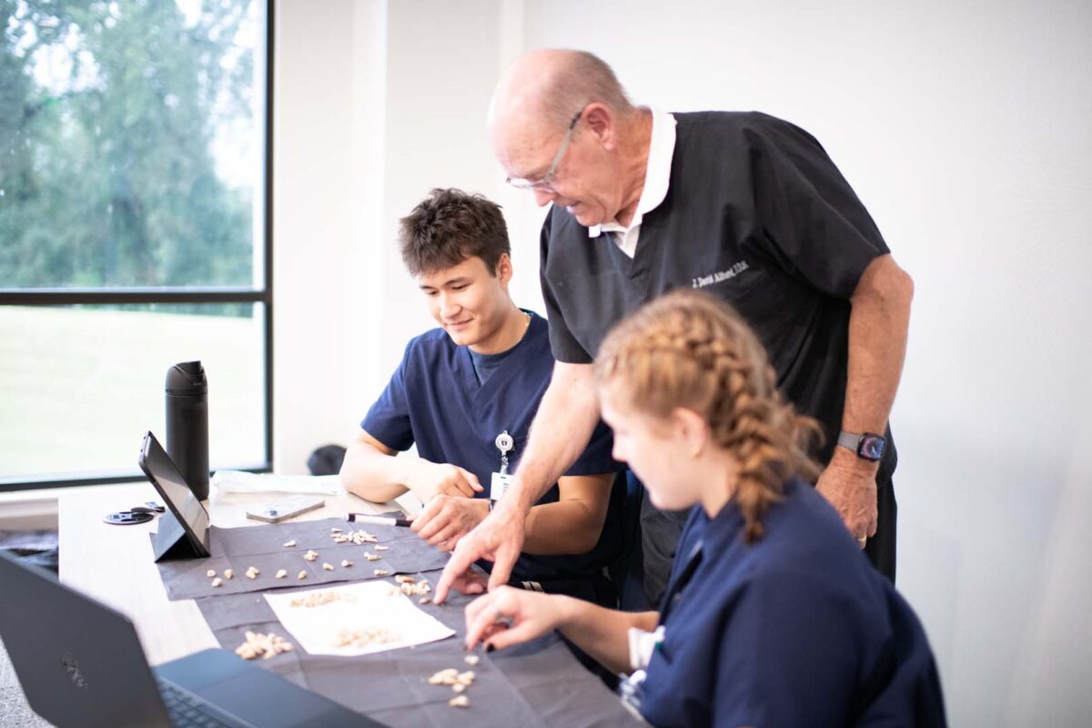 Helping students at the Lyon College school of dental medicine