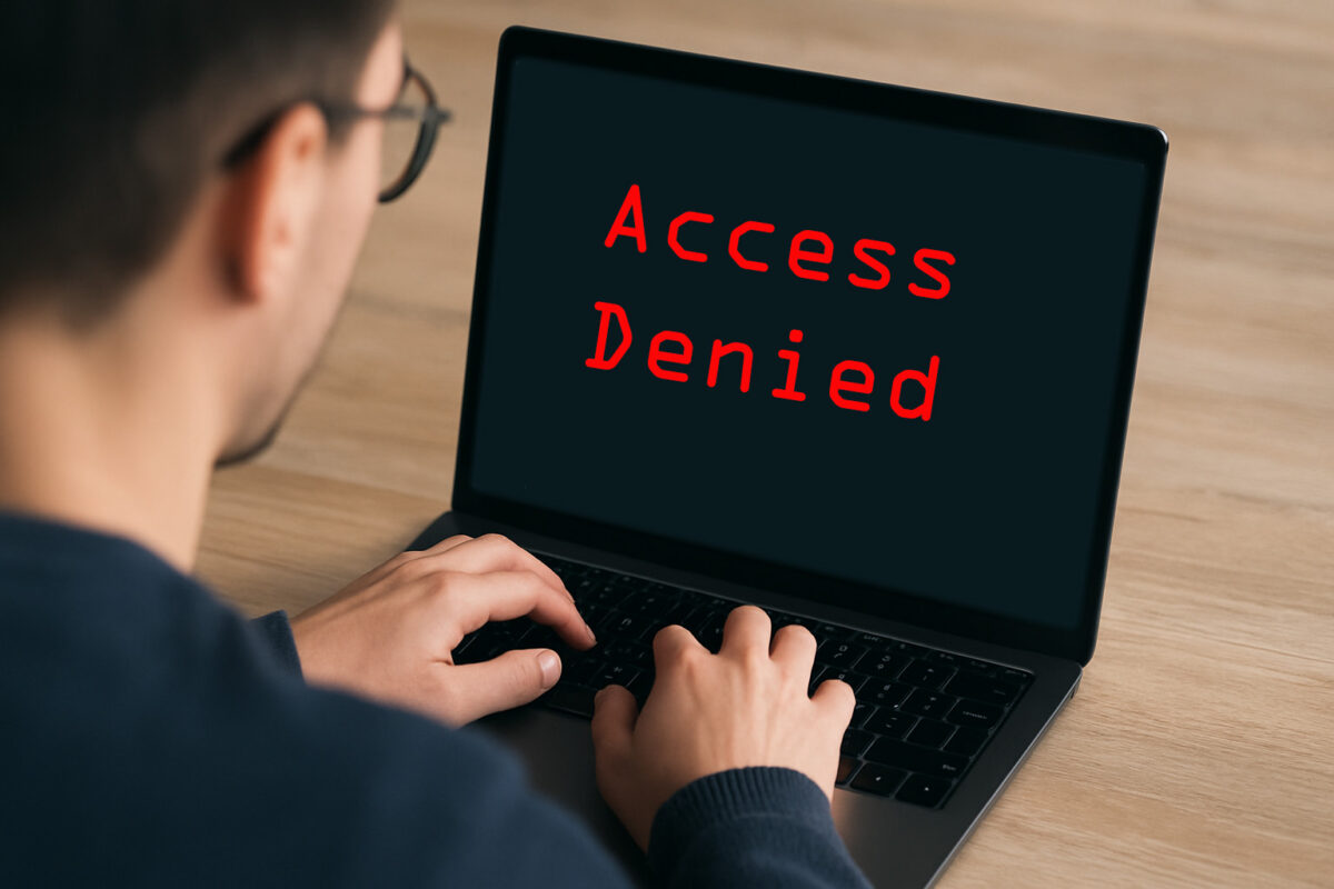 Student Typing in the wrong password